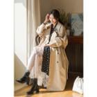 Tall Size Epaulet Double-breasted Trench Coat