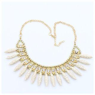 Stone Fringe Necklace