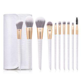Set Of 10: Makeup Brush Set Of 10 - T-10-168 - White - One Size