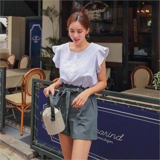 Mock Two-piece Ruffled Playsuit