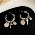 Alloy Cross Fringed Earring 1 Pair - Silver - One Size