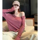 Plain Long-sleeve Top / Tank Top / Plain Loose-fit Pants (various Designs)