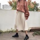 A-line Pleated Midi Skirt