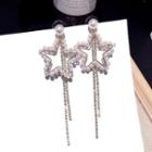 Faux-pearl Star Drop Earring 1 Pair - Gold - One Size