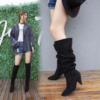 Pointed High Heel Tall Boots