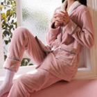 Loungewear Set: Buttoned Jacket + Pants