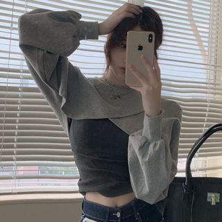 Camisole Top / Long-sleeve Cropped T-shirt