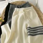 Striped-trim Drawcord Harem Pants