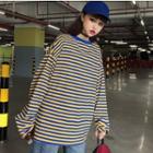 Long-sleeve Striped T-shirt Yellow - One Size