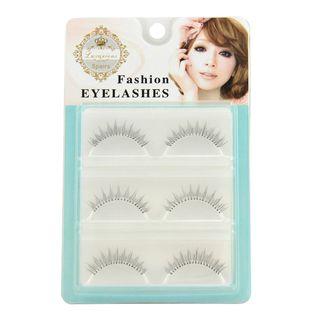 False Eyelashes #ms-4 3 Pairs - One Size