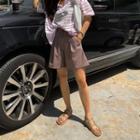Pintuck-trim A-line Shorts