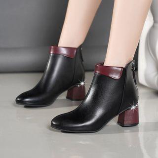 Block Heel Zip Ankle Books