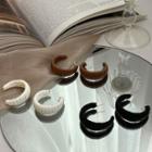 Faux Leather Open Hoop Earring