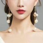 Faux-pearl Drop Earring 1 Pair - Beige - One Size