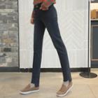 Dip-back Brushed-fleece Lined Slim-fit Jeans