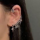 Star Alloy Cuff Earring 1pc - Left Ear - Silver - One Size