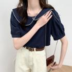 Two Tone Oversize Blouse
