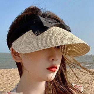 Ribbon Woven Visor Hat