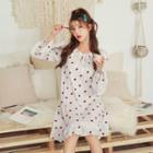 Strawberry Long-sleeve Sleep Dress