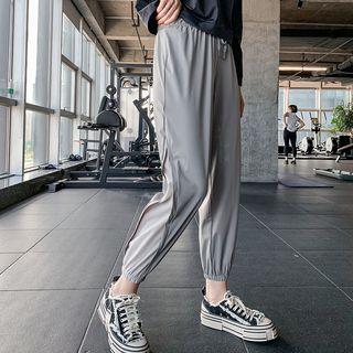 Mesh Paneled Cropped Sweatpants