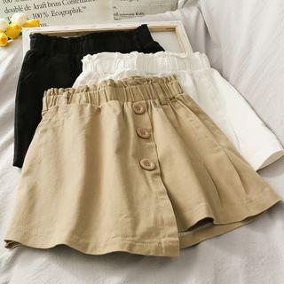 Elastic High-waist A-line Skort