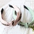 Floral Print Panel Knotted Headband