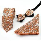 Set Of 3: Printed Neck Tie + Bow Tie + Pocket Square Mz-25 - One Size