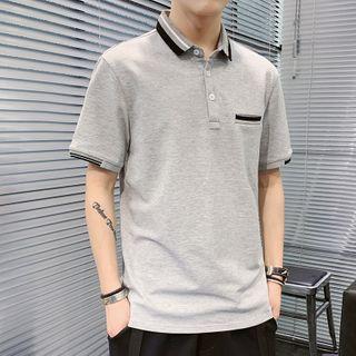 Short-sleeve Contrast Detail Polo Shirt