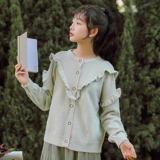 Ruffle Trim Long-sleeve Sweater