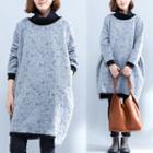 Turtleneck Two-tone Pullover Dress