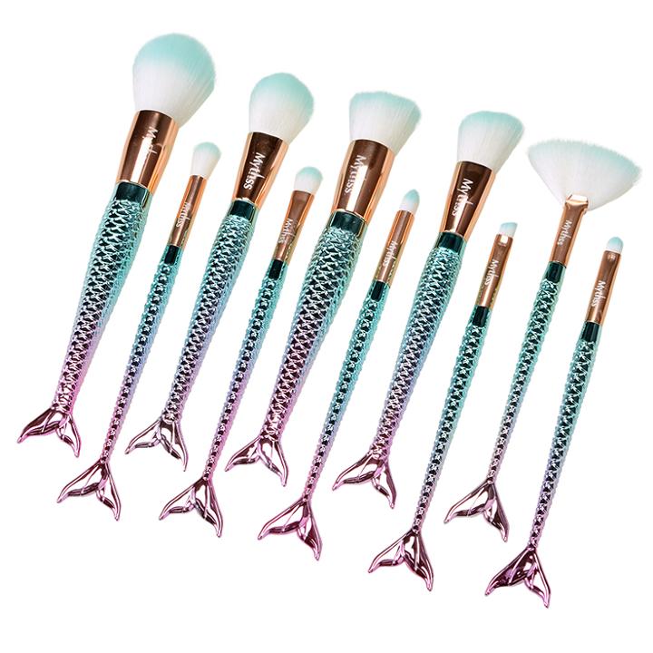 Mythss - Mermaid Brush Set (blue) 10 Pcs 10 Pcs