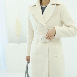 Double-breasted Belted Midi Coat
