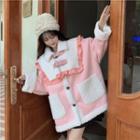 Fleece Button Coat Pink - One Size