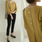 V-neck Button-back Top