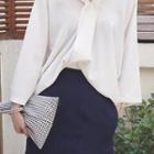 Dual-pocket A-line Skirt
