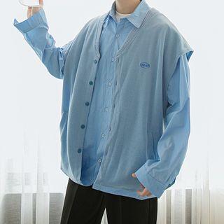 Logo Paneled Shirt