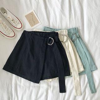 Asymmetric Lace-up High-waist Shorts