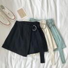 Asymmetric Lace-up High-waist Shorts
