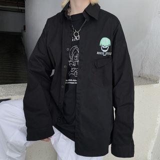 Lettering Graphic Print Shirt