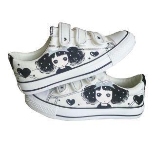 Printed Velcro Canvas Sneakers