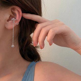 Star Alloy Cuff Earring Gm0245 - 1 Pc - Silver - One Size