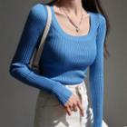 Long-sleeve Round Neck Sweater
