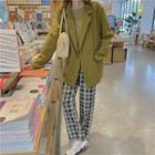 Plaid Wide-leg Pants / Blazer