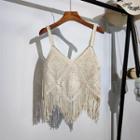 Fringed Knit Cropped Camisole Top