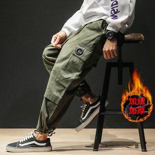Drawstring High-waist Cargo Pants