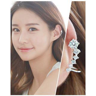 Rhinestone Piercing Ear Cuff (single)
