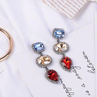 Faux Crystal Earring As Shown In Figure - One Size