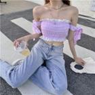 Plaid Smocked Tube Top Pink - One Size