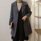 Sailor-collar Single-breasted Coat