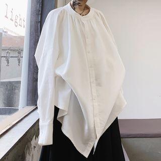 Batwing-sleeve Oversized Sweatshirt White - One Size
